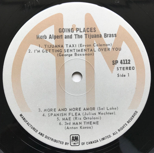 Herb Alpert & The Tijuana Brass : !!Going Places!! (LP, Album, RP)