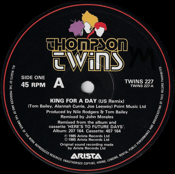 Thompson Twins : King For A Day (U.S. Re-Mix) (12", Single)