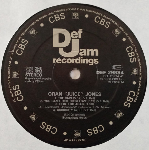 Oran 'Juice' Jones : Juice (LP, Album)