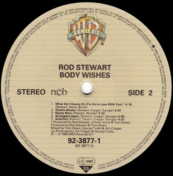 Rod Stewart : Body Wishes (LP, Album)