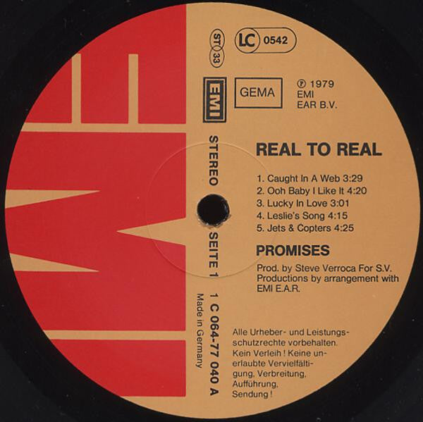 Promises : Real To Real (LP, Album)