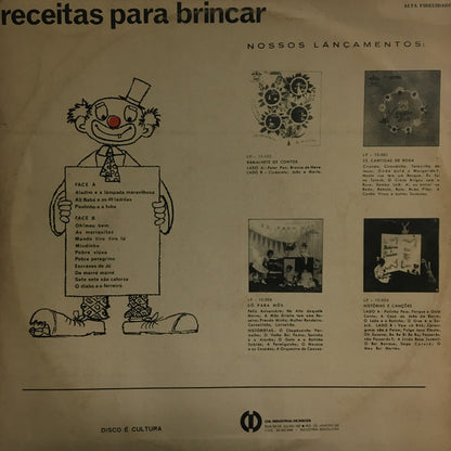 Côro E Orquestra Carroussell : Receitas Para Brincar - Cancoes Infantis Populares (LP, Yel)