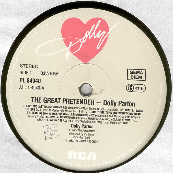 Dolly Parton : The Great Pretender (LP, Album)