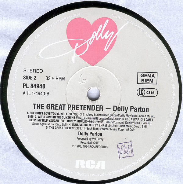 Dolly Parton : The Great Pretender (LP, Album)