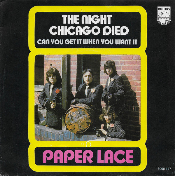 Paper Lace : The Night Chicago Died (7", Single)