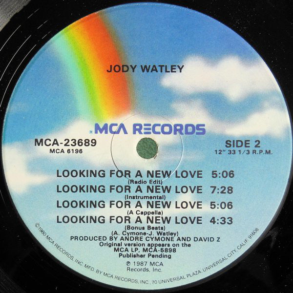 Jody Watley : Looking For A New Love (12")