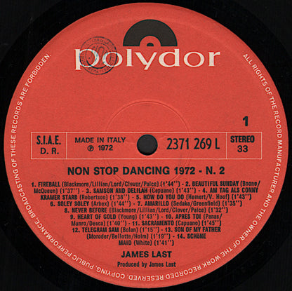 James Last : Non Stop Dancing 1972 - N. 2 (LP, Album)