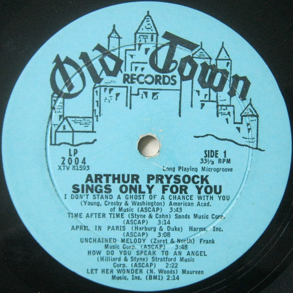 Arthur Prysock : Arthur Prysock Sings Only For You (LP, Mono)