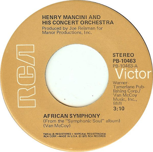 Henry Mancini And His Orchestra : African Symphony (7", Single)