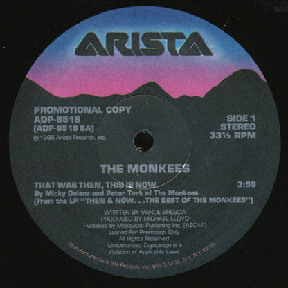 The Monkees : That Was Then, This Is Now / (Theme From) The Monkees (12", Promo)