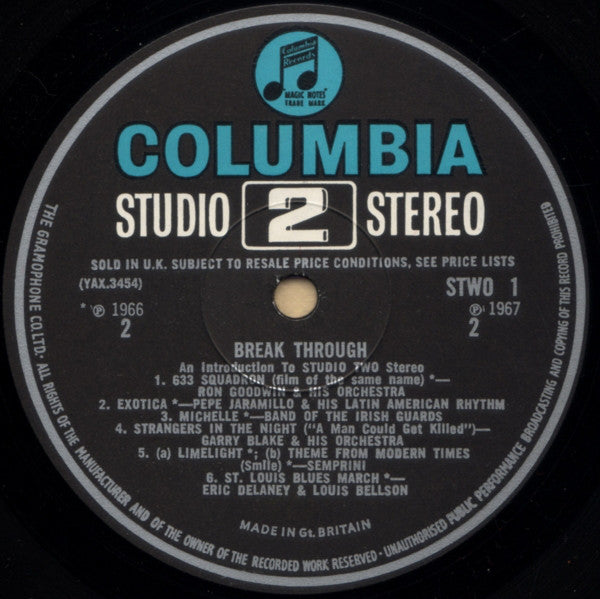 Various : Break-through - An Introduction To Studio Two Stereo (LP, Comp, Smplr)