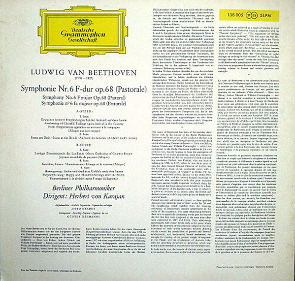 Ludwig van Beethoven / Berliner Philharmoniker, Herbert von Karajan : »Pastorale« (LP, RP)