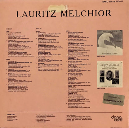 Lauritz Melchior : Red Polydors And Blue Parlaphones 1923-1926: Melchior Anthology Vol. 2 (2xLP, Comp, Mono, Gat)