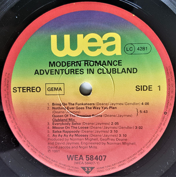 Modern Romance : Adventures In Clubland (LP, Album)