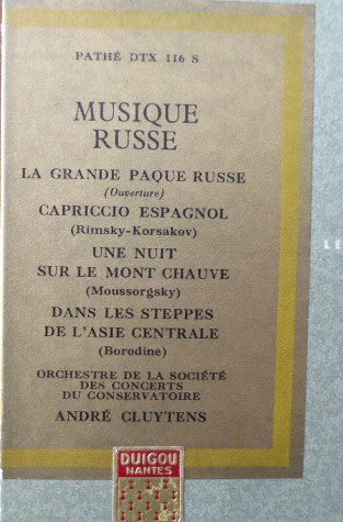 Modest Mussorgsky · Alexander Borodin · Nikolai Rimsky-Korsakov - Orchestre De La Société Des Concerts Du Conservatoire, André Cluytens : La Grande Paque Russe - Une Nuit Sur Le Mont-Chauve - Capriccio Espagnol - Dans Les Steppes De L'Asie Centrale (LP, Mono)