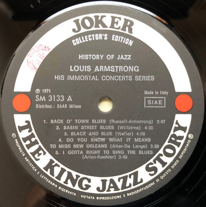 Louis Armstrong : His Immortal Concert Series (LP)