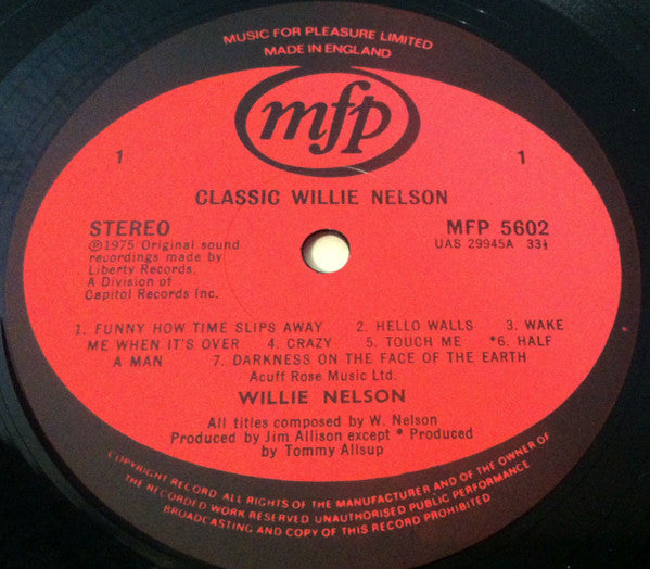 Willie Nelson : Classic Willie Nelson (LP, Comp, RE)