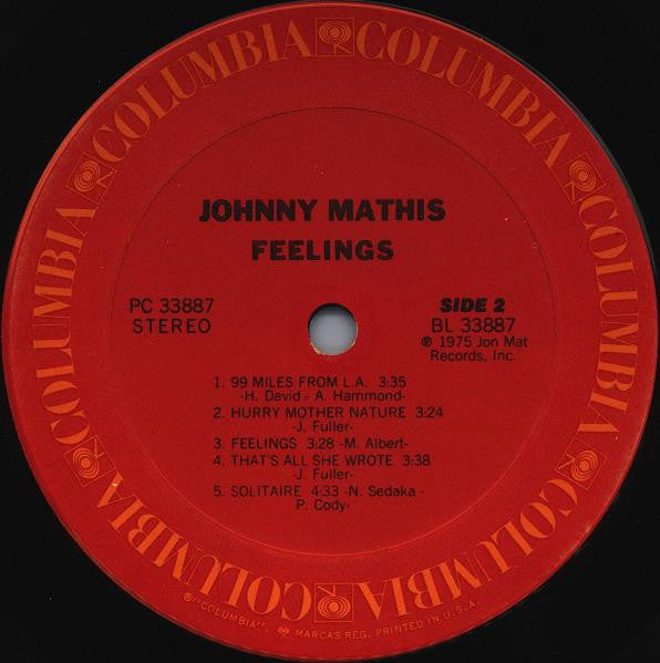 Johnny Mathis : Feelings (LP, Album)