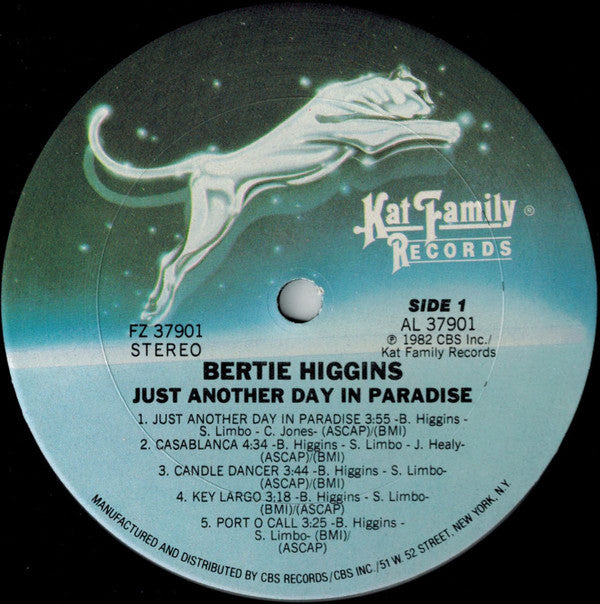 Bertie Higgins : Just Another Day In Paradise (LP, Album)