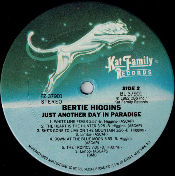 Bertie Higgins : Just Another Day In Paradise (LP, Album)