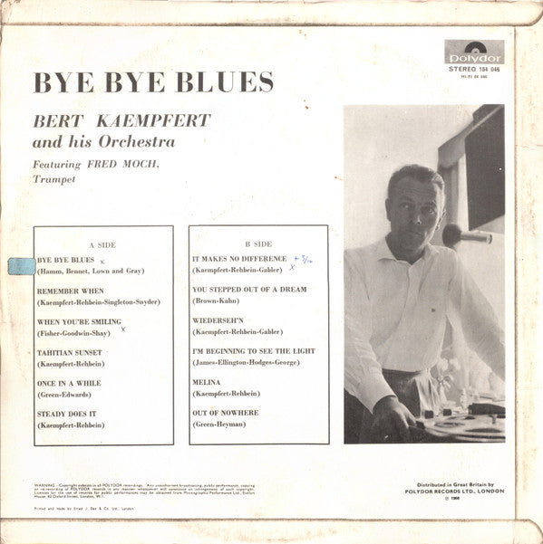 Bert Kaempfert & His Orchestra : Bye Bye Blues (LP, Album)