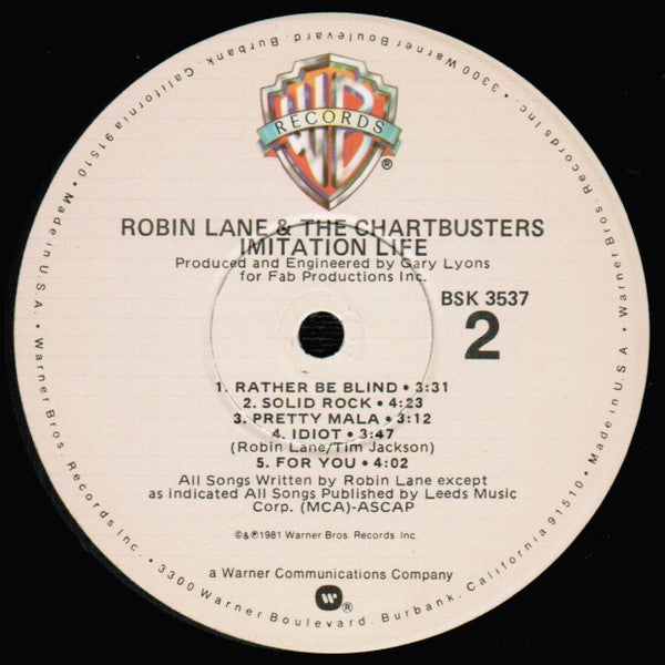 Robin Lane & The Chartbusters : Imitation Life (LP, Album, Win)