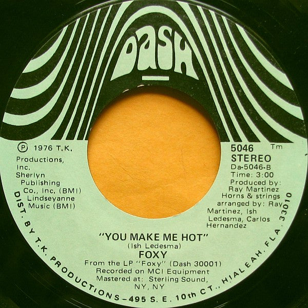 Foxy : Get Off / You Make Me Hot (7", Single, Styrene, She)