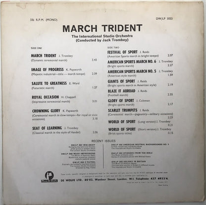 The International Studio Orchestra : March Trident (LP)