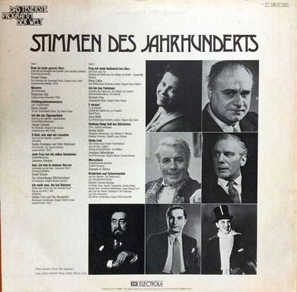 Various : Stimmen Des Jahrhunderts - Sängerstars Und Primadonnen (LP, Comp)