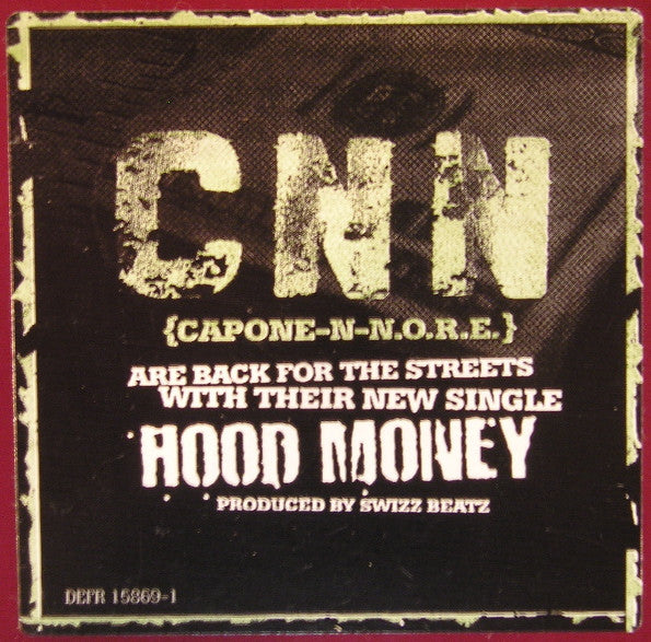 Capone -N- Noreaga : Hood Money (12", Single, Promo)