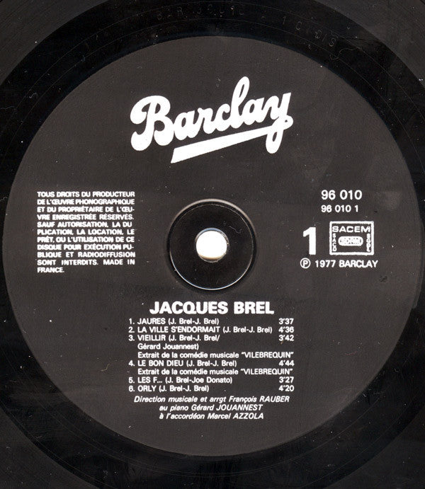 Jacques Brel : Brel (LP, Album, RE, Gat)