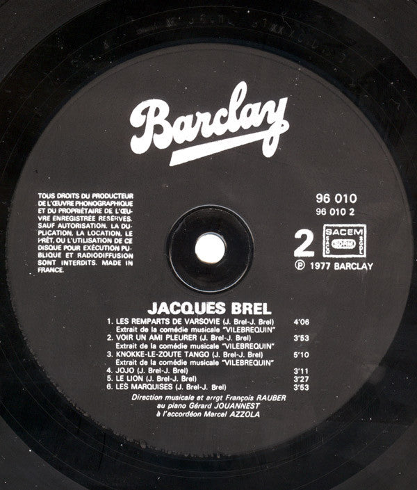 Jacques Brel : Brel (LP, Album, RE, Gat)