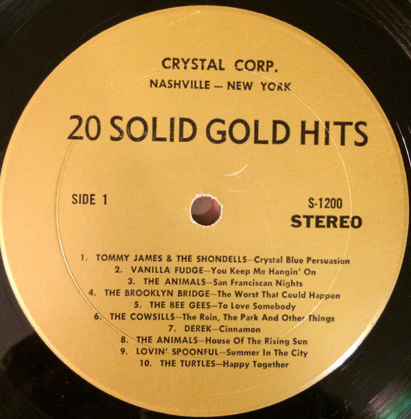 Various : 20 Solid Gold Hits (LP, Comp, Yel)