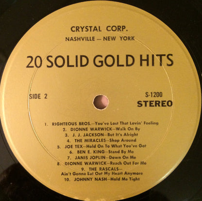 Various : 20 Solid Gold Hits (LP, Comp, Yel)