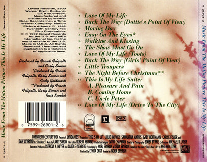 Carly Simon : This Is My Life - Music From The Motion Picture (CD, Album)