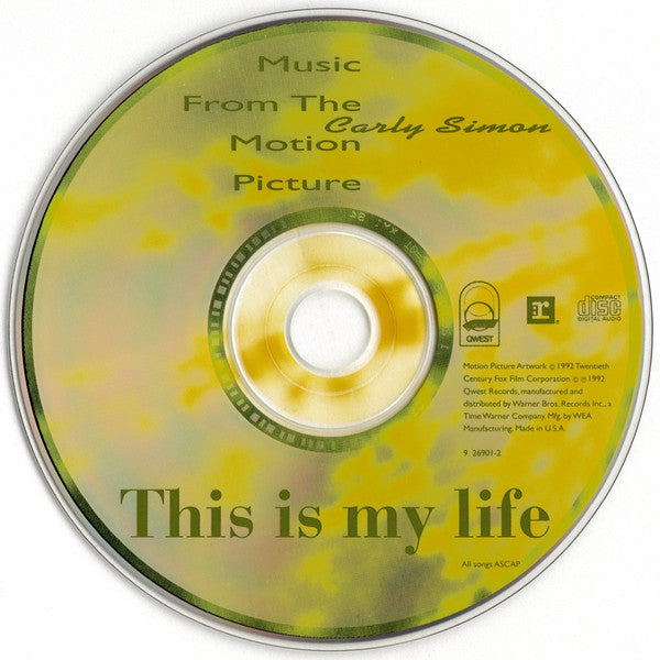 Carly Simon : This Is My Life - Music From The Motion Picture (CD, Album)