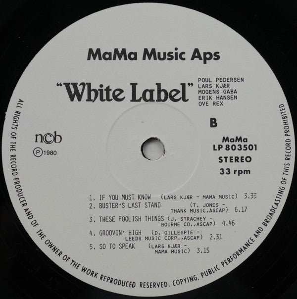 White Label (5) : White Label (LP, Album)