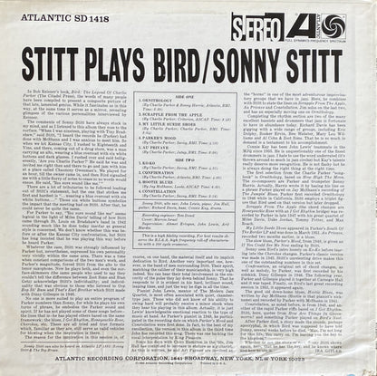 Sonny Stitt : Stitt Plays Bird (LP, Album, RE, SP )