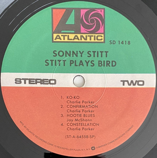 Sonny Stitt : Stitt Plays Bird (LP, Album, RE, SP )