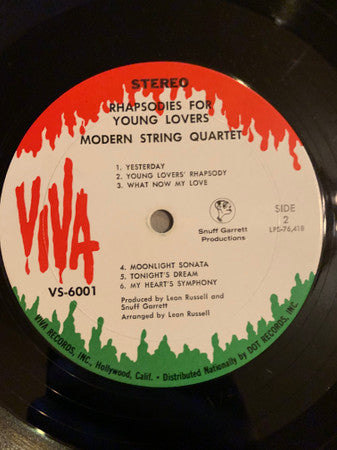 Midnight String Quartet : Rhapsodies For Young Lovers (LP, Album)