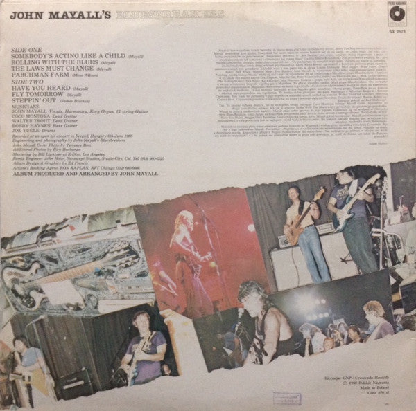 John Mayall & The Bluesbreakers : Live In Concert (LP, Album)