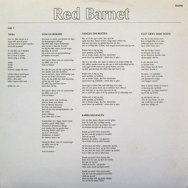 Various : Red Barnet (LP, Album)