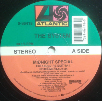 The System : Midnight Special (12", Single)