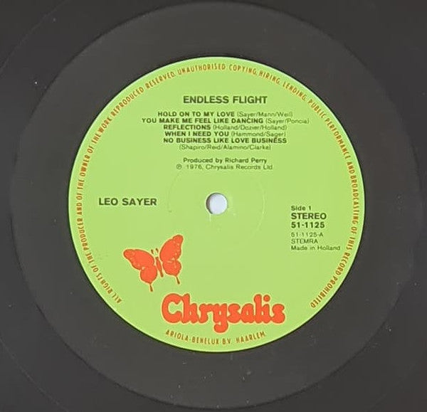 Leo Sayer : Endless Flight (LP, Album, Gat)