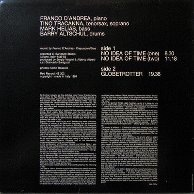 Franco D'Andrea / Barry Altschul / Mark Helias / Tino Tracanna : No Idea Of Time (LP, Album)