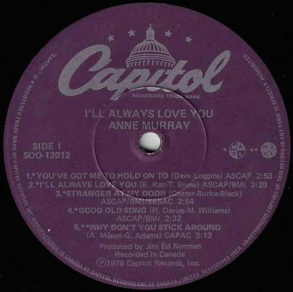 Anne Murray : I'll Always Love You (LP, Album)