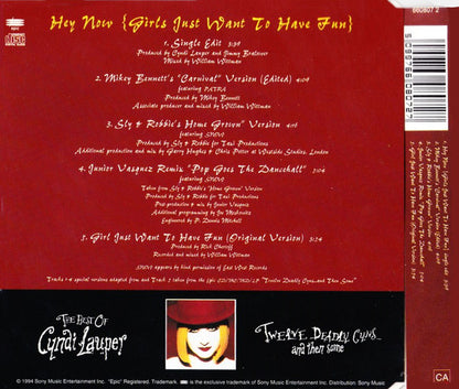 Cyndi Lauper : Hey Now (Girls Just Want To Have Fun) (CD, Single)