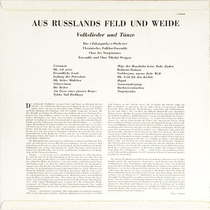 Various : Aus Russlands Feld Und Weide (Volkslieder Und Tanze) (LP, Comp, Mono)