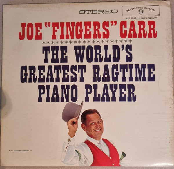 Joe "Fingers" Carr : The World's Greatest Ragtime Piano Player (7", EP, Mono)