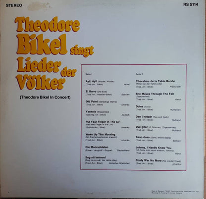 Theodore Bikel : Singt Lieder Der Völker (LP)